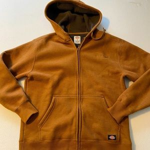 Dickies full-zip hoodie jacket. Brown size Medium